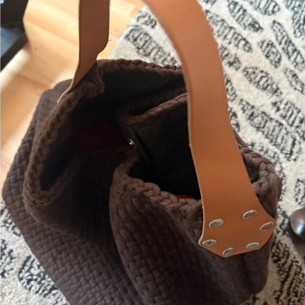 Brown ARANAZ Woven Home Accent BAG